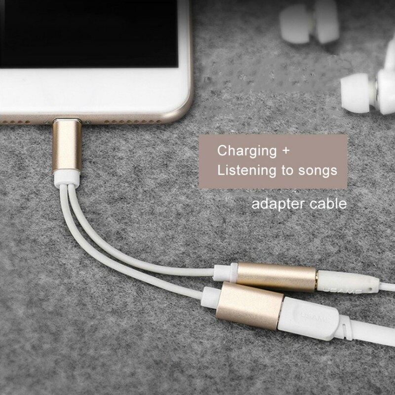 For iPhone Adapter 2 in 1 Adaptador For Apple iPhone 7 8 Plus 11 Pro Max XR XS X to 3.5mm Headphones Splitter cargador y audio