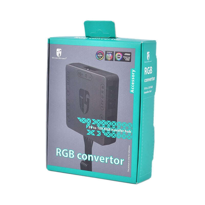 Deepcool Rgb Converter 5V Tot 12V Rgb Transfer Hub Sata Interface Magneet Installatie Voor Rgb 3PIN M/B Asus Gigabyte