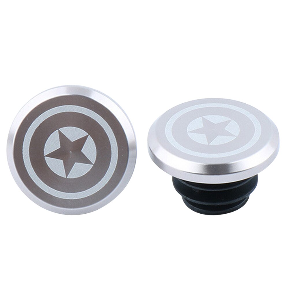 Tapones de aleación de aluminio para manillar de bicicleta, 2 piezas, para Shimano MTB, accesorios plegables para bicicleta de montaña y carretera: Grey Five star