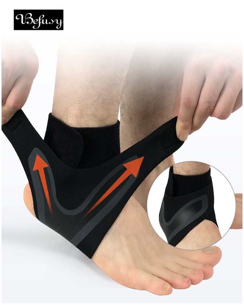 Befusy – protège-cheville de Compression, 1 pièce, Anti-entorse, pour l&#39;extérieur, basket-ball, Football, attelle de soutien, sangles, enveloppes de Bandage