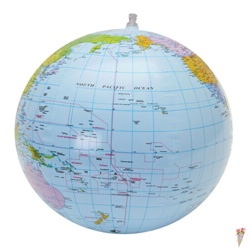 1 stk 30cm oppustelig klode verden jord ocean kort bold geografi læring uddannelsesmæssig strandbold skole tilbehør