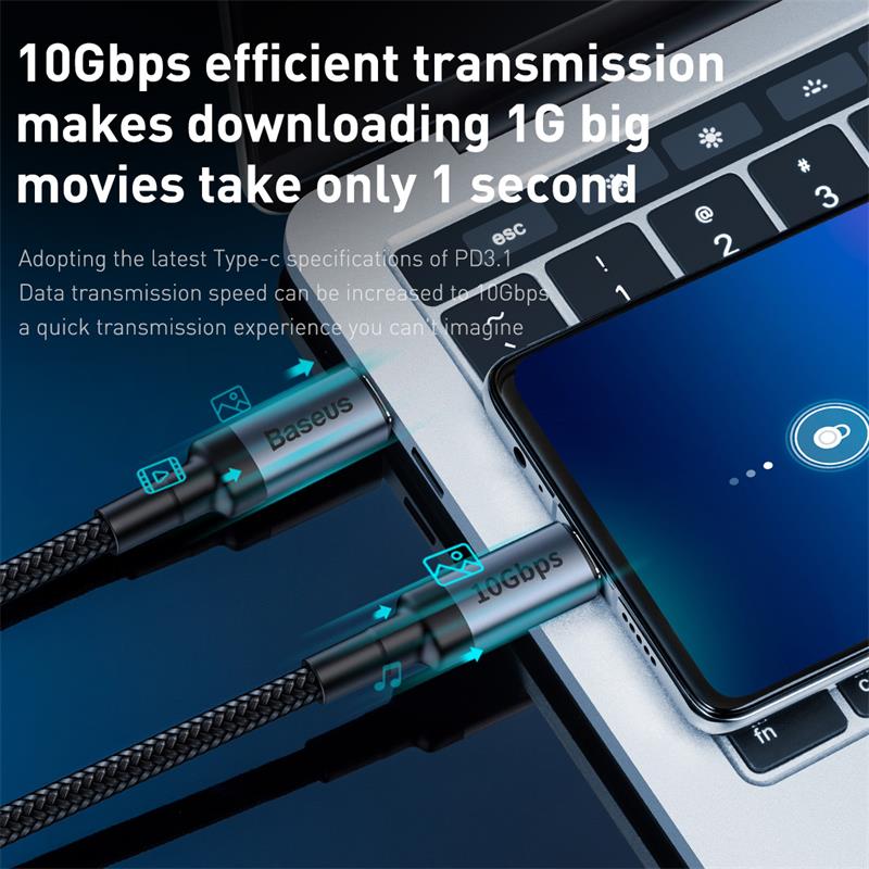 Baseus Usb 3.1 Type C Naar Usb C Kabel Voor Huawei Samsung S9 S8 Pd 100W Quick Charge 4.0 USB-C Fast Charger Kabel Voor Macbook Pro