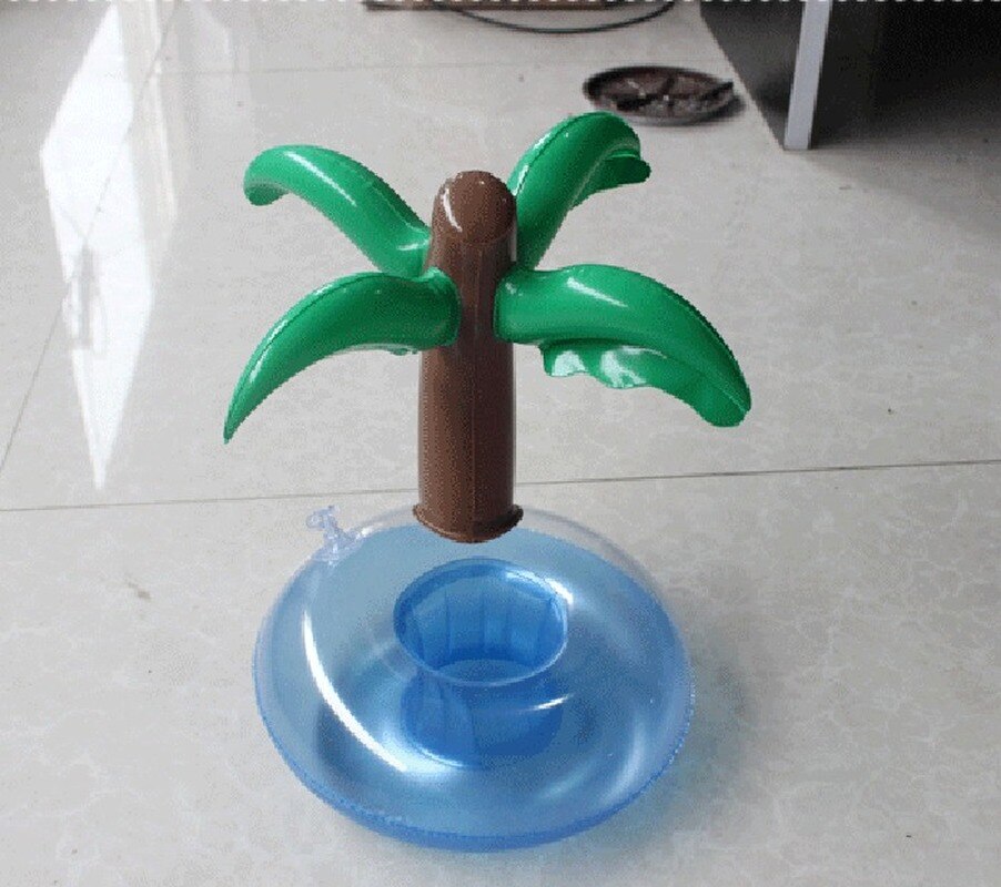 Pvc Opblaasbare Flamingo Palm Coconut Tree Zwembad Float Bekerhouder Bathing Beach Party Kids Bad Toy