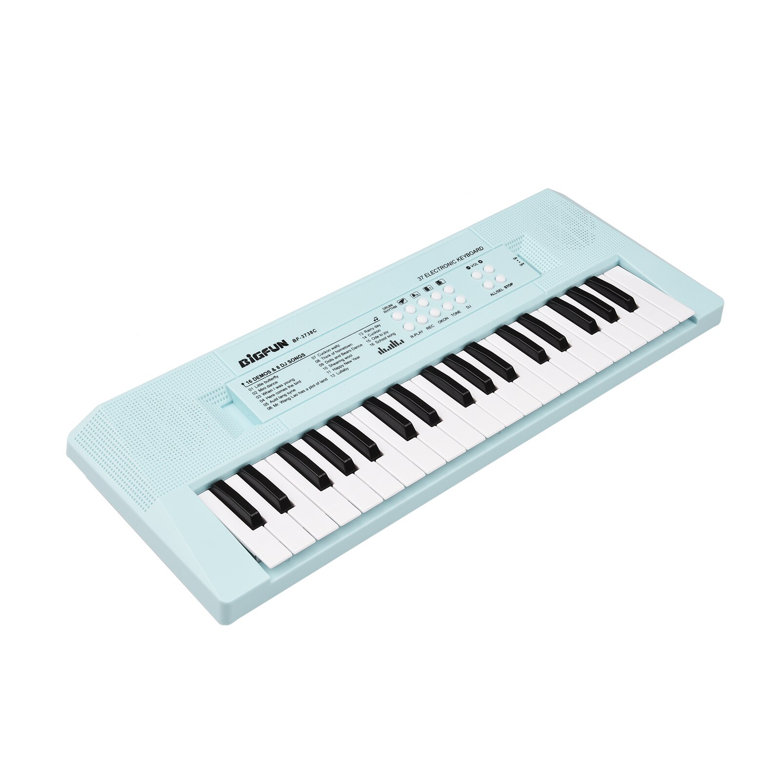 37-Key Electronic Piano Keyboard with 2 Volume Buttons 16 Demonstration Songs &amp; Mini Microphone Children' s Piano