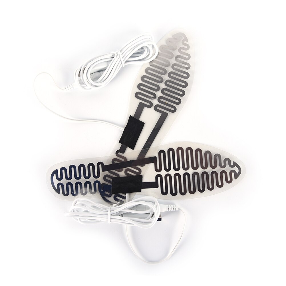 Nuovo 1 Coppia 5V 23 centimetri USB Elettrico Riscaldato Sottopiedi Del Piede Scaldino Heated Stivali Scarpe Pad + 2 USB cavi Da Sci Esterno riscaldamento Solette