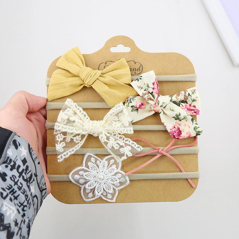 Pinzas para el pelo de bebé, accesorios de para niños, horquillas de lunares, ganchos florales, 5 unids/set por Set