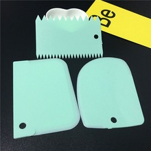 3 stuks/set plastic taartdecoratiegereedschappen deeg glazuur schrapers uitstekers keukenaccessoires taartrand gladmakerset