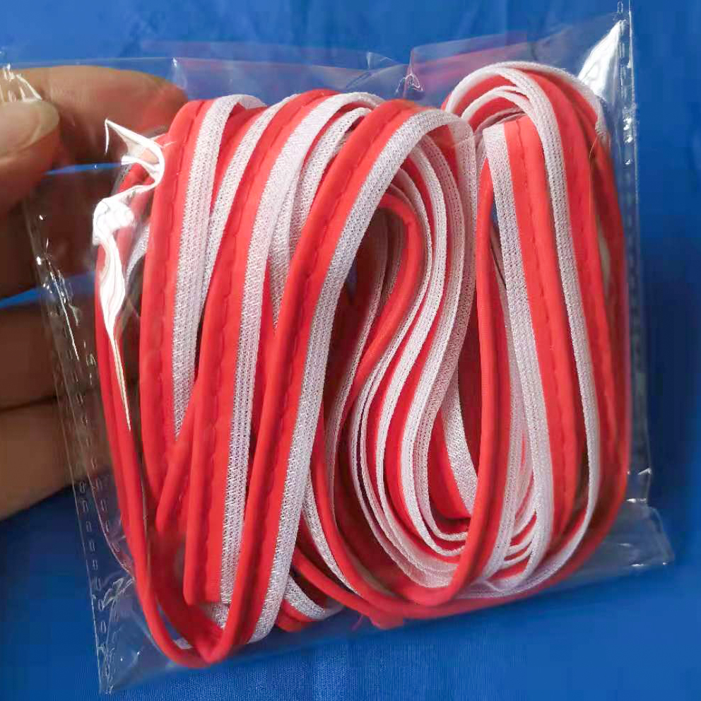 Bright Silver Rainbow Reflective Material Reflective Piping Fabric Strip Edging Braid Trim For Clothing Sew On 5M: Red