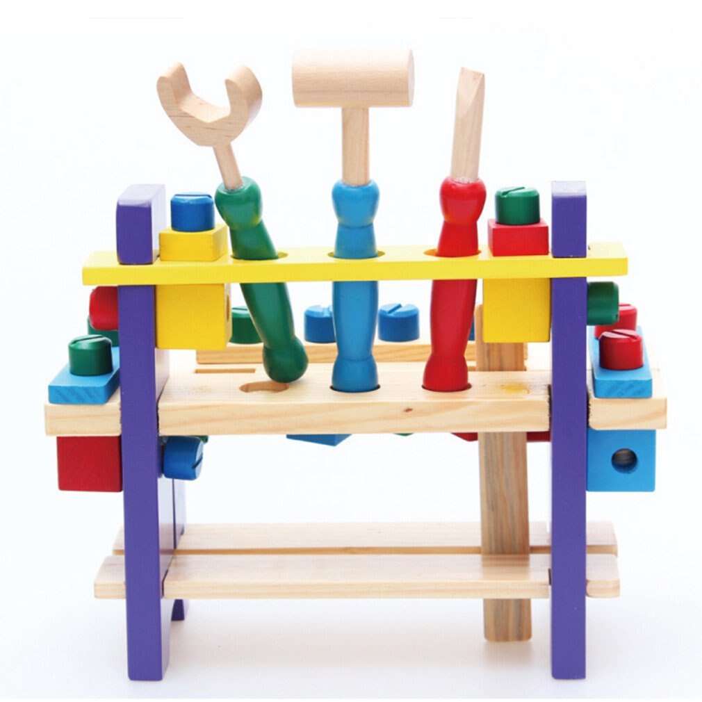 Tornillo extraíble para coche, tuerca de madera para niños, juguete con manos combinadas, herramienta educativa desmontable ensamblada
