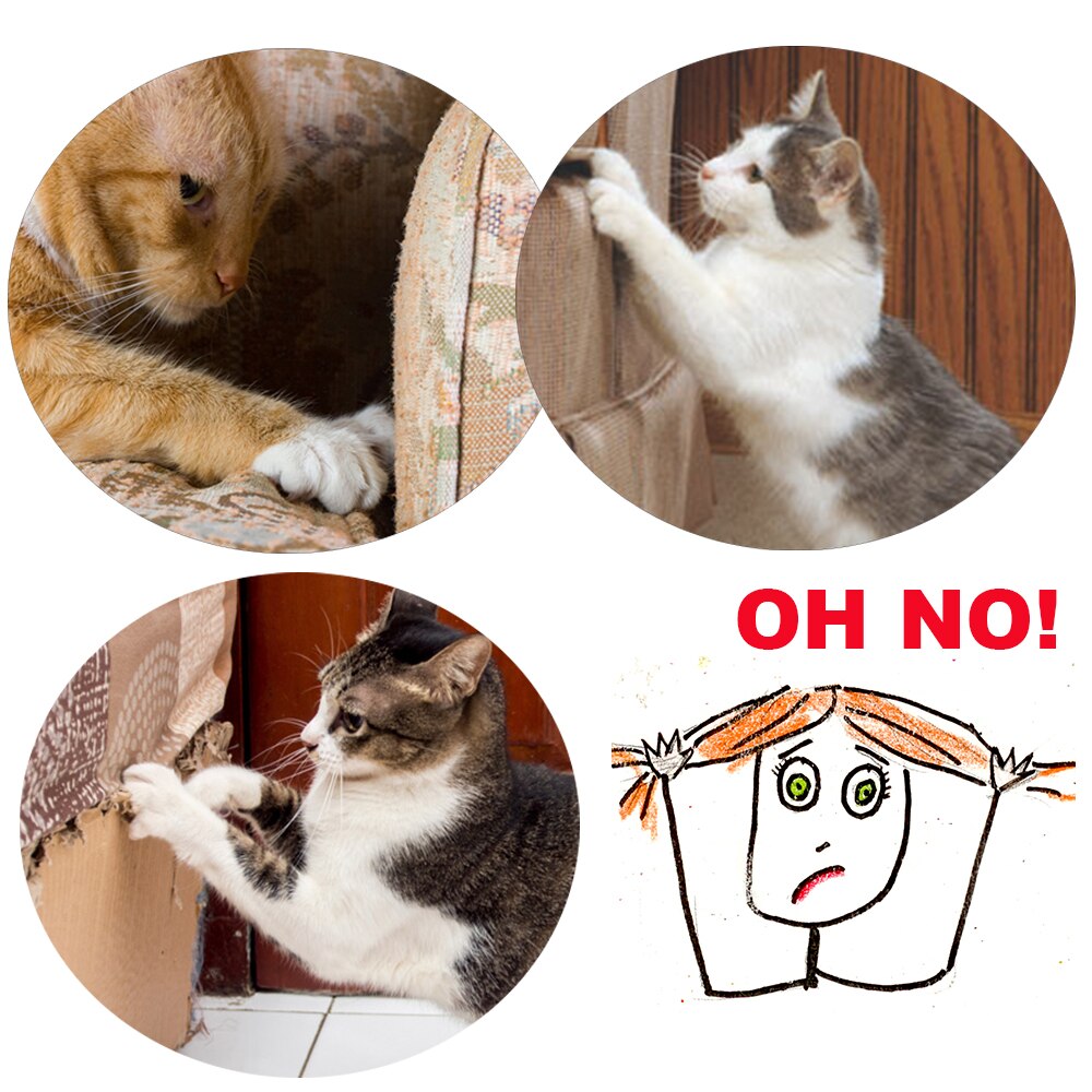Krabpaal voor katten, krabpaal, karton, gegolfd, 2-in-1, alle zijden