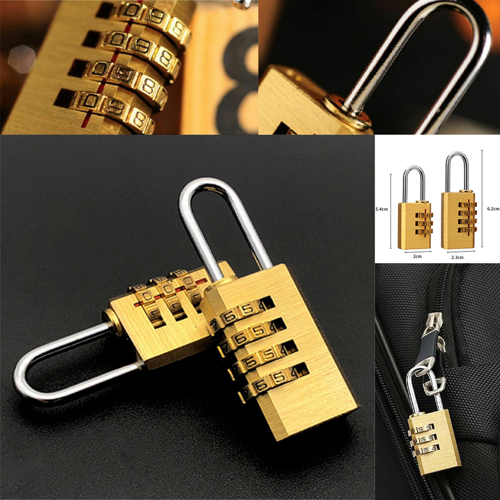 Digits Number Mini Padlock Brass Combination Lock Password Lock Password Code