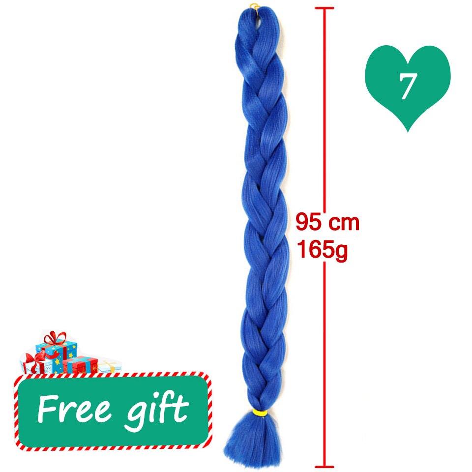 MEIFAN – tresses synthétiques longues, mèches Jumbo de couleur ombrée, Extension capillaire, queue de cochon africaine: 7