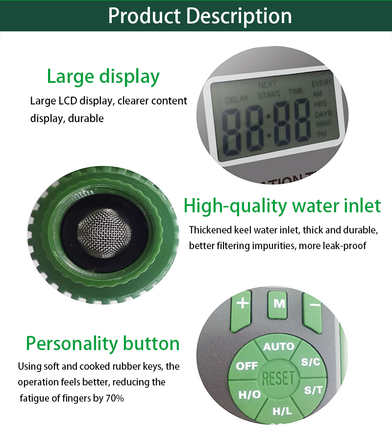 Intelligent LED display water timer irrigation controller mechanical watering outdoor waterproof automatic sprinkler timer
