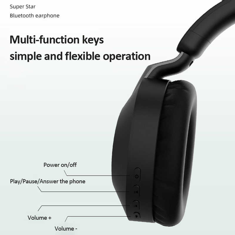 Bezprzewodowy zestaw słuchawkowy Bluetooth z mikrofonem Zestaw głośnomówiący HIFI Stereo BT5.1 Słuchawki douszne do rozmów i muzyki