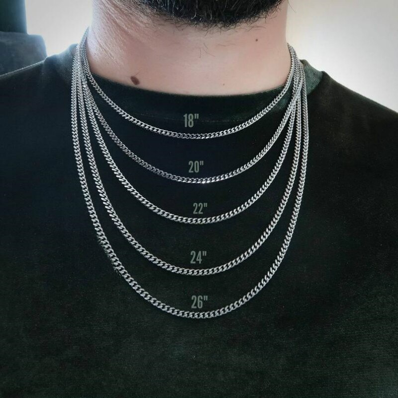 Trendy Cubaanse Collier Mannen Luxe Breedte 5Mm Rvs Ketting Voor Mannen Sieraden