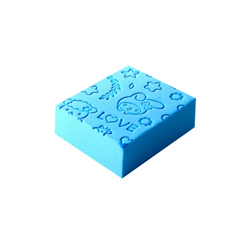 1 Magic Bath Sponge Exfoliating/Dead Skin Removing Sponge Body Massage Cleaning Shower Brush Bath Tools Bathroom For Kids Adult: blue S