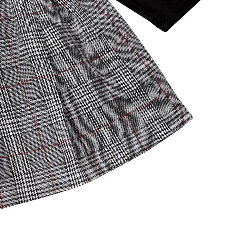 Spring Baby Clothes Sweet Dresses For Girls Baby Girl Black Long Sleeve Dresses Toddler Infant Princess Dress Clothing