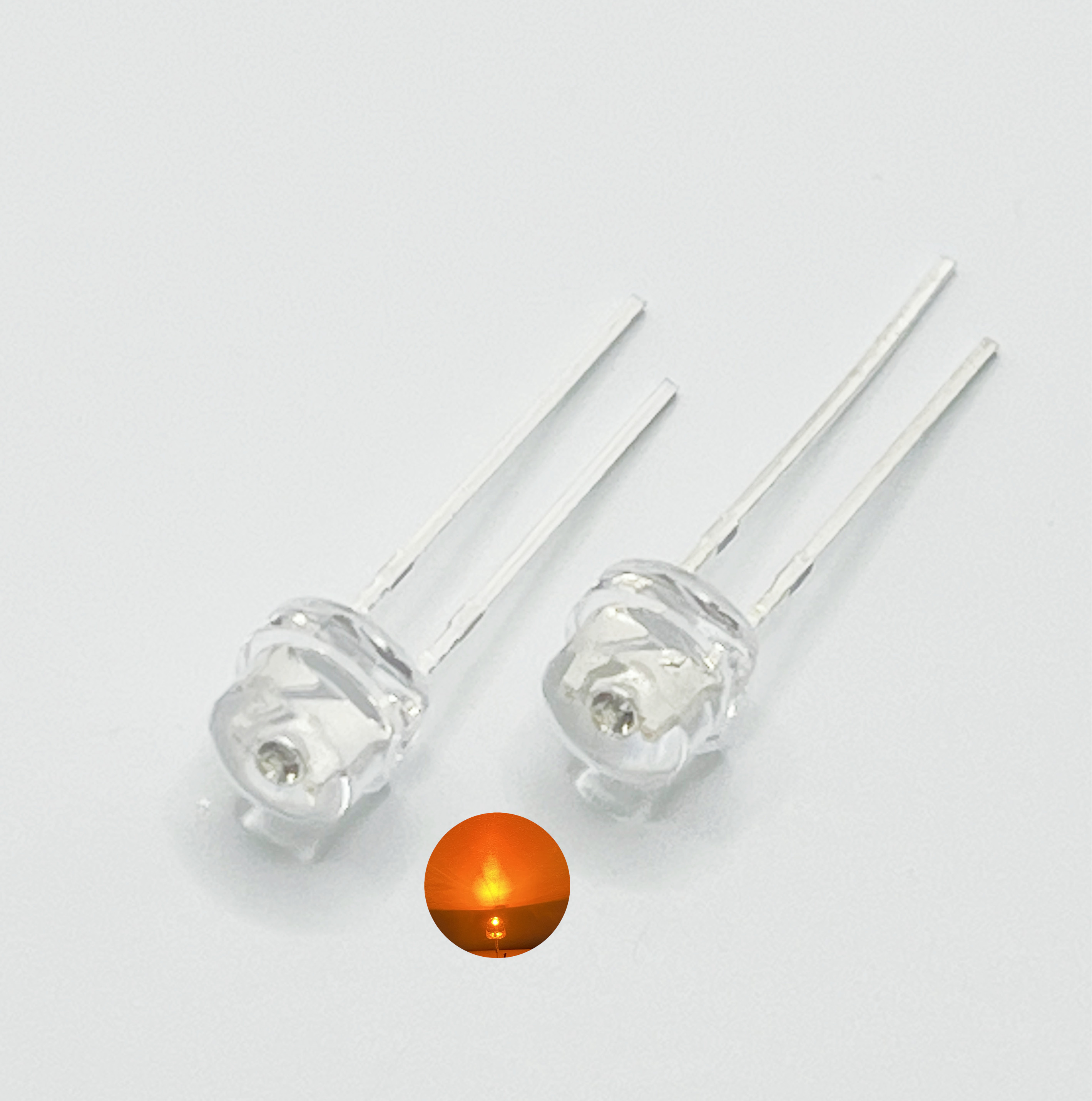 100pcs/lot 5MM white red yellow green purple straw hat lamp beads super bright LED Light-emitting diodes (leds) for DIY lights: Gold