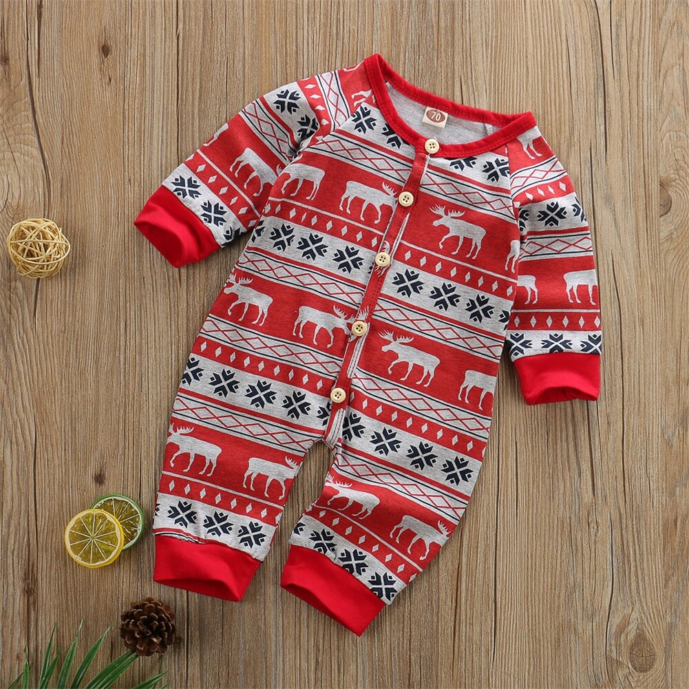 Baby Lente Herfst Kleding Kerst Pasgeboren Baby Jongens Meisje Xmas Kleding Lange Mouw Romper Outfits Santa Elanden Kostuums