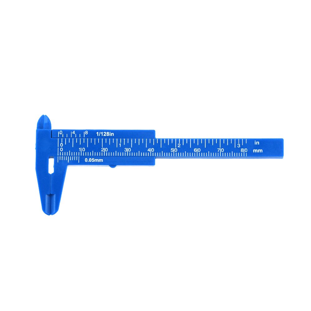 Mini calibrador Vernier de plástico de doble regla, 0-80mm, herramienta de medición de bricolaje para estudiantes, metalúrgico, carpintería, 1 ud.