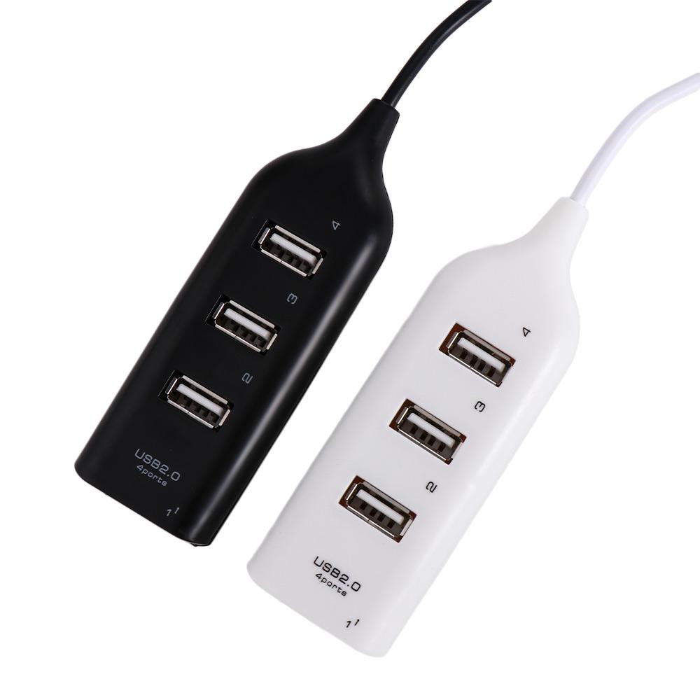 Hub USB 2.0 de 4 Portas para Computador: Acessório Expansor de Periféricos USB e Adaptador de Energia