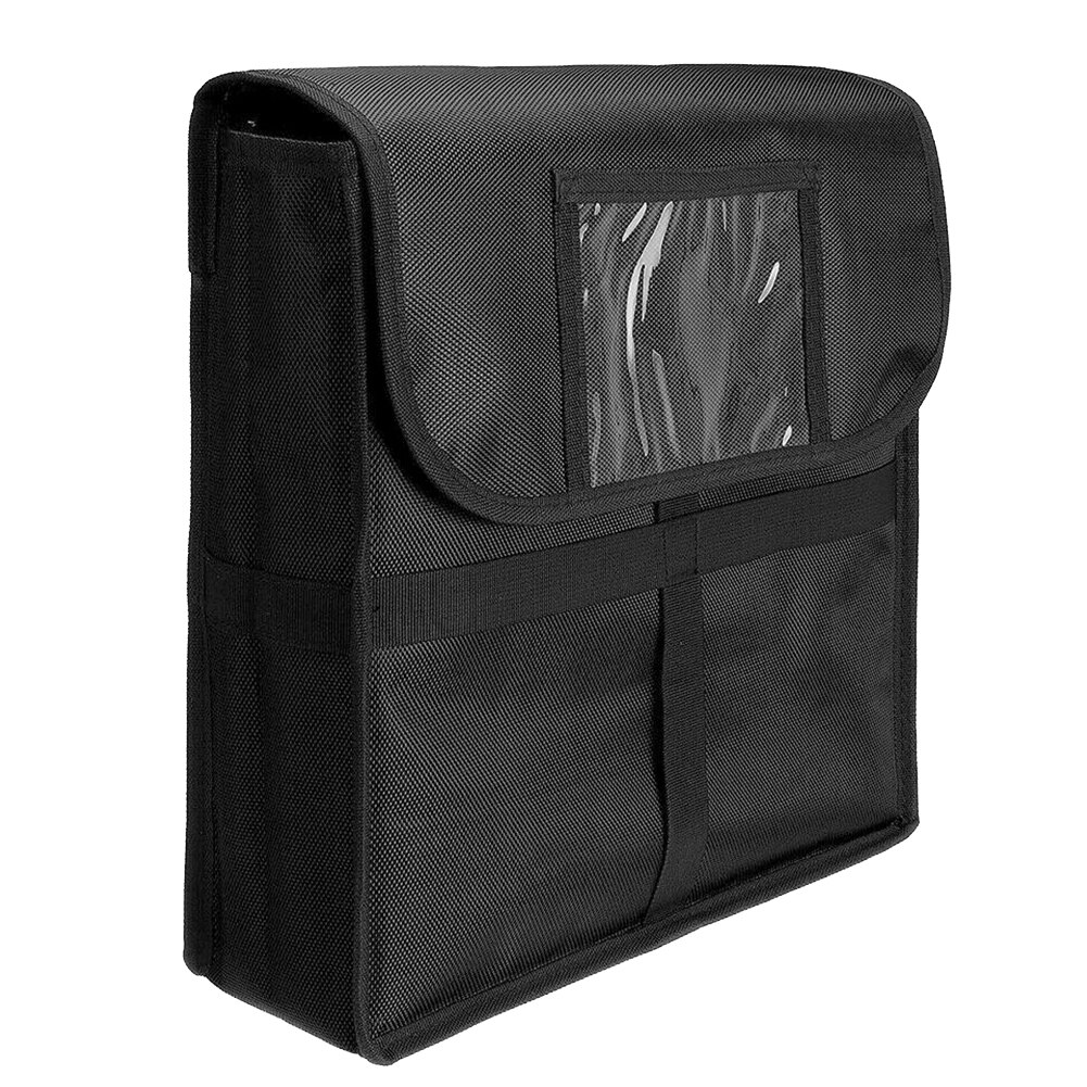 11 Inches Waterproof Box Fresh Takeaway Pizza Bag Portable Container Case Thermal Insulated Wear Resistant Food Storage: Black