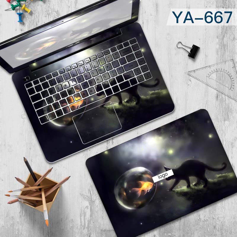 Doodle Render of Laptop Sticker Decorative Sticker Waterproof Computer Stickers for Asus A455L Lenovo Yoga Toshiba Huawei Vinyl: YA-667