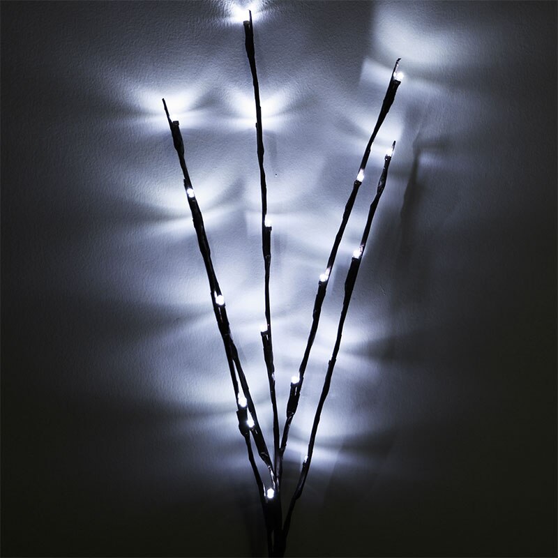 The Light Garden Floral LED Willow Branch Lamp Battery-Operated 20 Bulbs For Home Christmas Party Garden Decoration: White