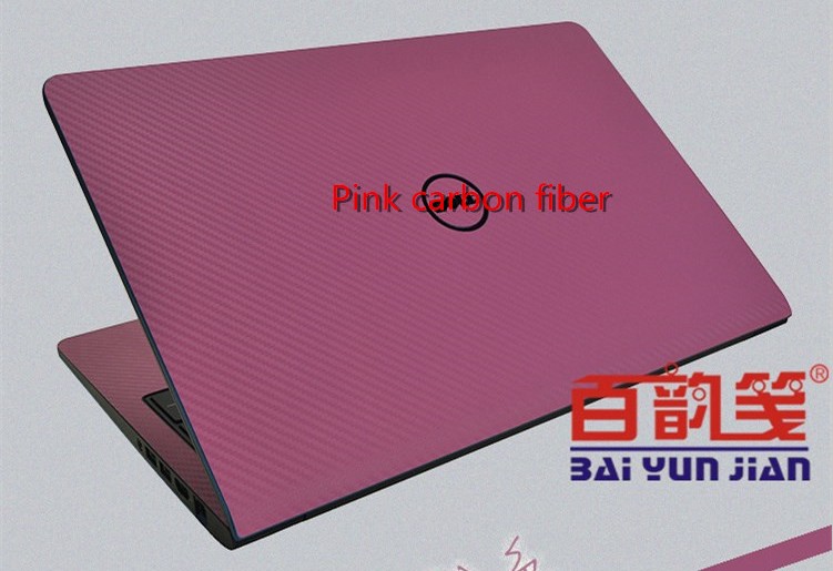 Carbon fiber Vinyl Skin Stickers Cover guard For DELL Latitude 7450 E7450 14-inch: Pink Carbon fiber