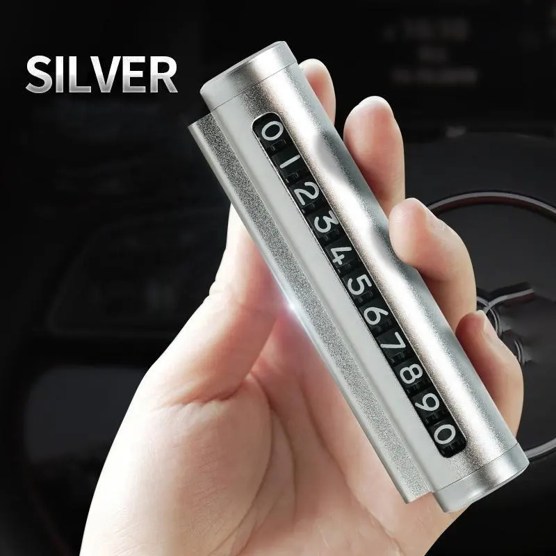 Autotelefoonnummerplaat Tijdelijke parkeerkaart Aluminium stickers Draaien Park Stop Tijdelijke parkeerkaart Auto-accessoires