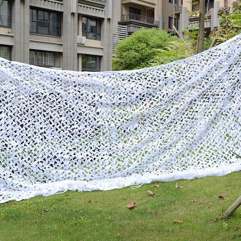 White Camouflage Net Hiding Mesh Camouflage Net Outdoor Awning Canopy Garden Garden Sun Shelter Garden Wedding Party Decoratio