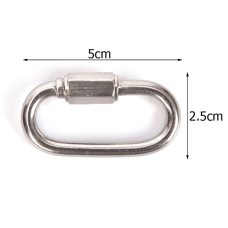 Stainless Steel Screw Lock Climbing Gear Carabiner Quick Links Hook Safety Snap Hook: 5