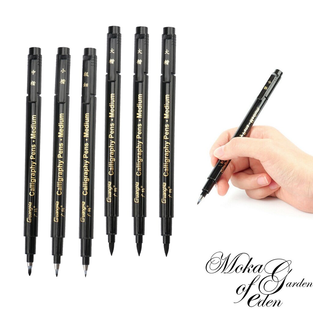 Pluma estilográfica para caligrafía, pluma con diferentes tamaños de puntas suaves/duras, con acuarela y Letras a mano, 6/9x