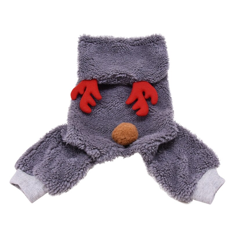 Honden Warme Kleding Fluwelen Hoodie Puppy Verdikking Jas Kerst Herten Cosplay Kostuum Voor Chihuahua Teddy Honden Product