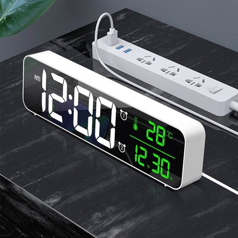 Multi Use Clock USB Charger LED Digital Alarm Clocks With Snooze T... – Grandado
