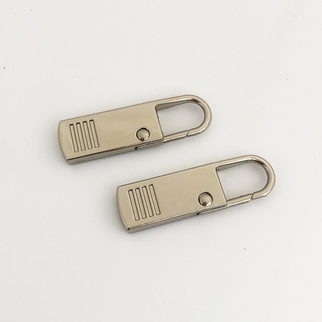 2pcs Zipper Pulls Tab Replacement Luggage Zipper Pull Extension Backpack Zippers Slider Handle Mend Fixer Repair For Suitcase: Light Gray