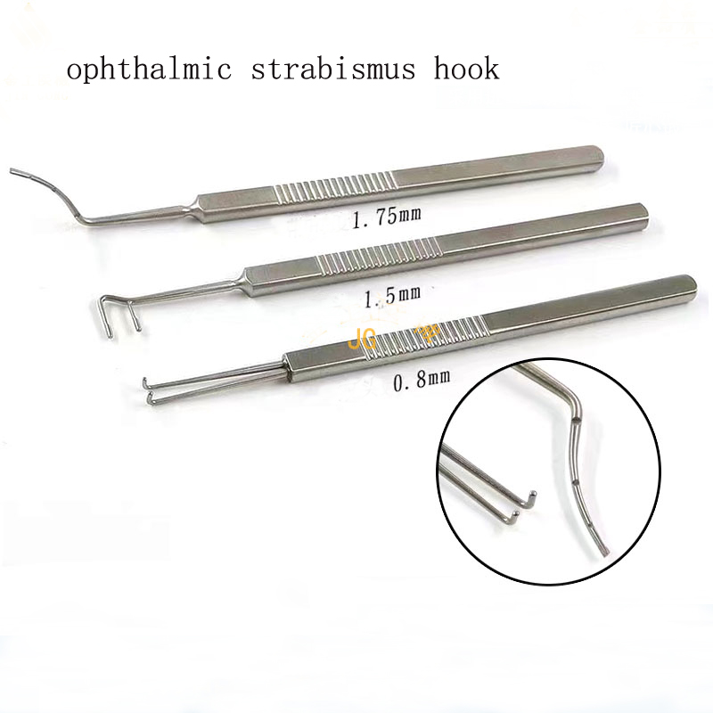 Ophthalmology strabismus hook strabismus pull hook eye pull hook with hole without hole round head flat head pull hook