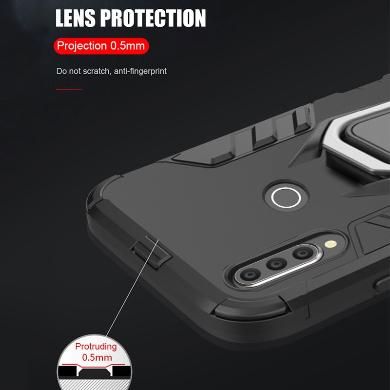 P30 lite Case For huawei p30 lite case Armor Ring Magnetic Car Hold Shockproof Soft Bumper Phone Cover For huawei P30 lite Case