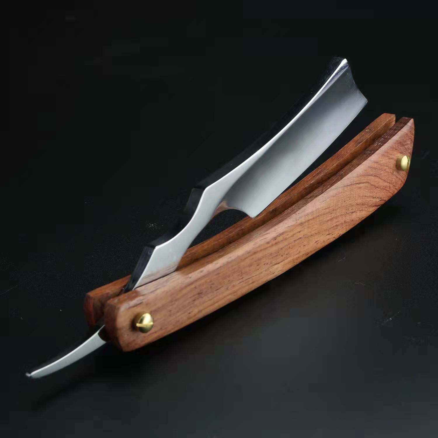 Cut Throat Straight Razor Wood Barber Razor Premium Single Blade Straight Edge Razor Beard Shaving Razor