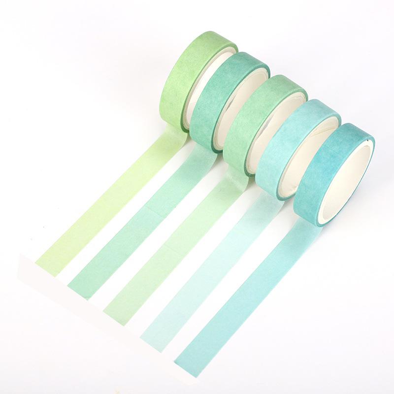 5 rollen/set kleurrijke print washi tape japans papier diy planner afplaktape plakband sticker decoratieve briefpapier tape: 2