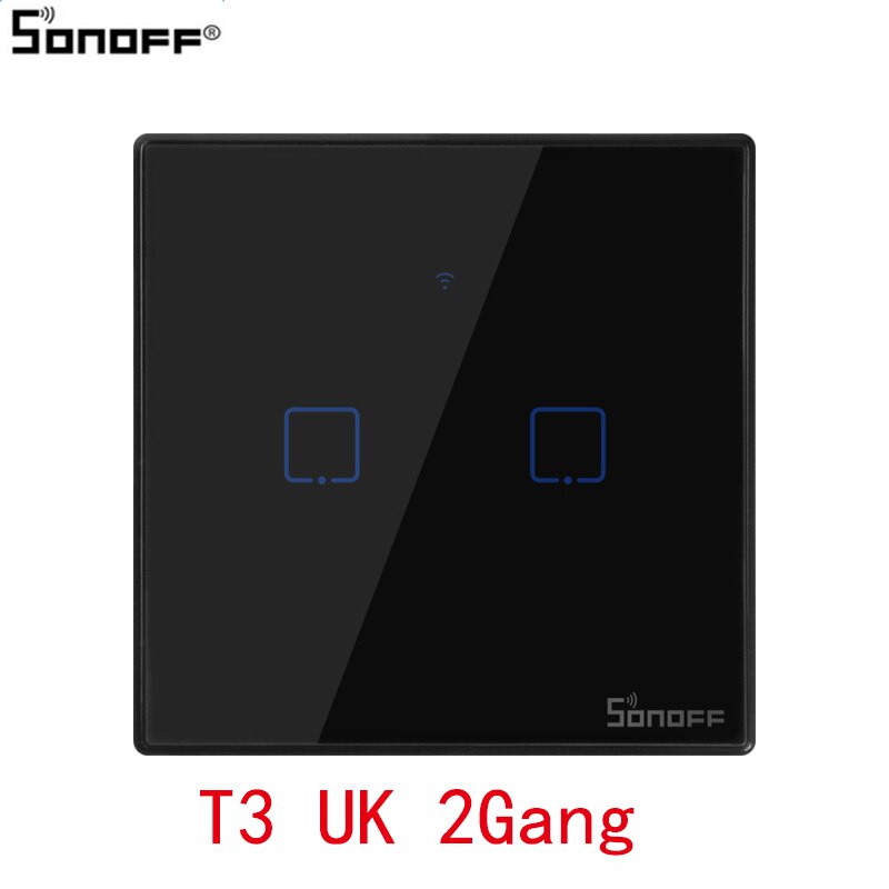 Sonoff  t3 tx wifi smart switche med 1/2/3 bander wifi switch foralexa google home home automation eu / uk / us: Uk  2 bande