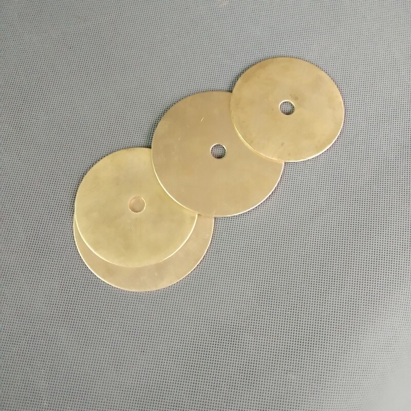 2 Stks/partij 20/30/50/60/70/90/180 Mm Puur Messing Koper Disc. Met 10 Mm Centrale Gaten Messing Koper Sheet Verlichting Accessoires
