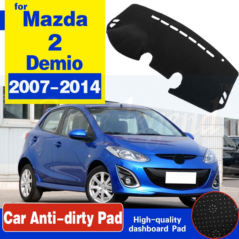 Voor mazda 2 demio 2007 de antislipmat dashboardhoes zonnescherm dashboardmat tapijt accessoires mazda 2