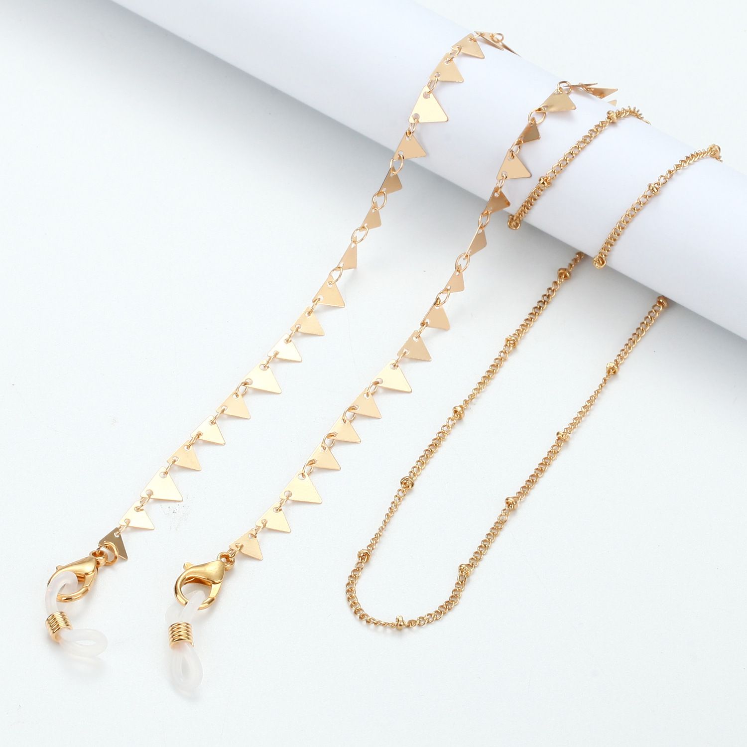 Gold Metal Glasses Chain Bohemian Hanging Sunglasses Chain Rose Flower Pearls Eyeglass Cord Holder Eyewear Rope Jewelry