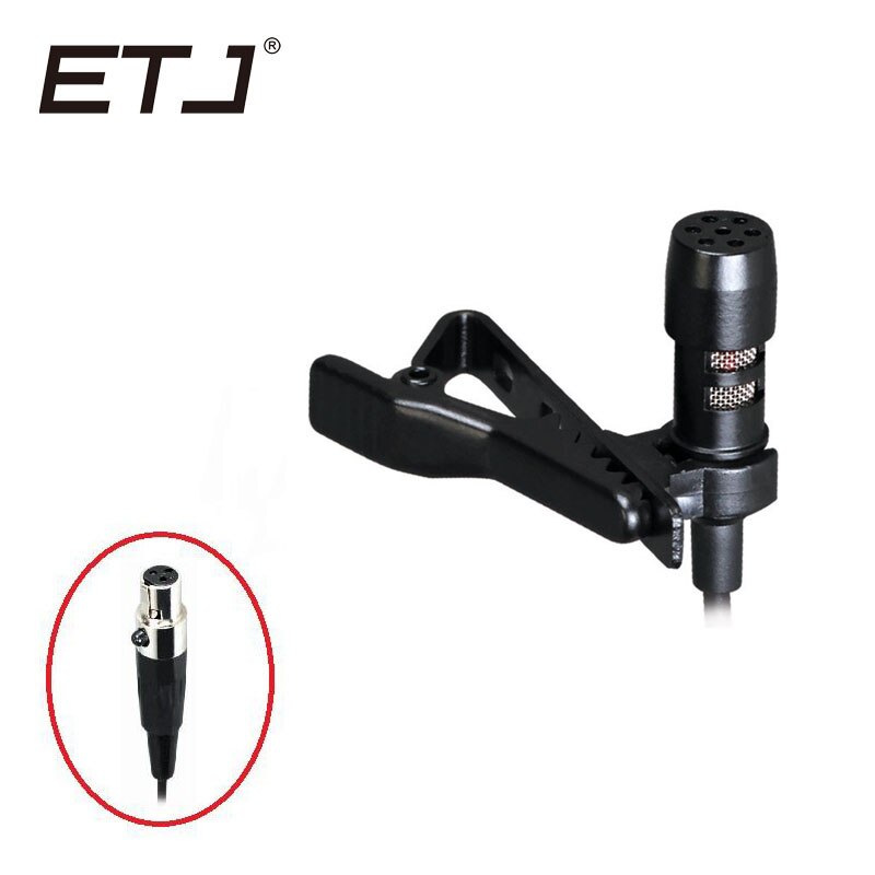 ETJ Brand Mini XLR Clip-on Lavalier Microphone Wired Condenser Omnidirectional Lapel Microphone With 3.5mm Jack 3 Pin 4 Pin 510: 3 PIN