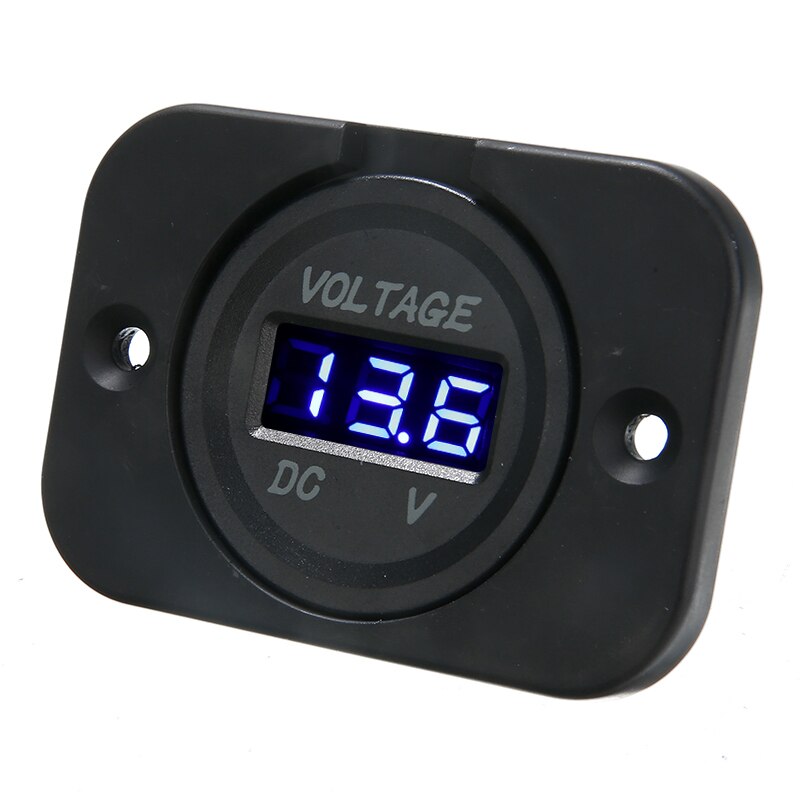 Voor 12 V-24 V Voertuigen 1 Pc Blauwe Led Digitale Voltmeter Panel Professionele Auto Motorfiets Voltage Meter Mayitr