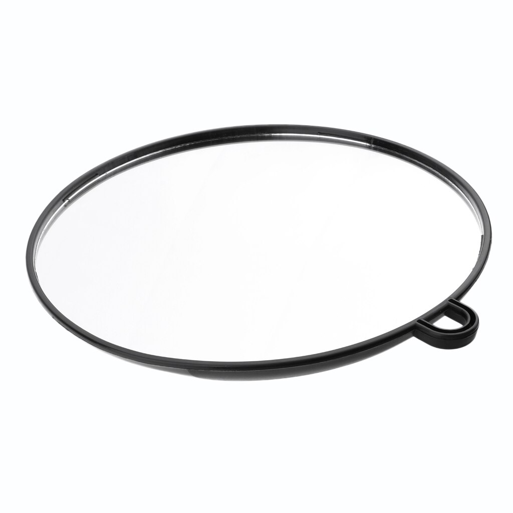 Black Hairdressing Hand Held Mirror Large Round Salon Mirror