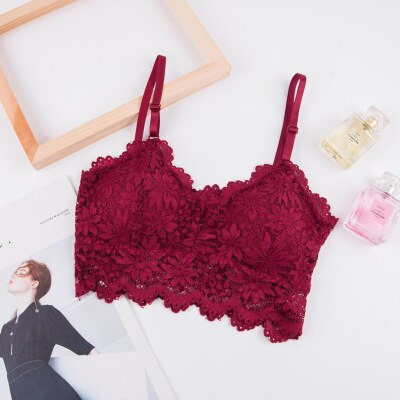 summer lace tube top beauty back wrap bra