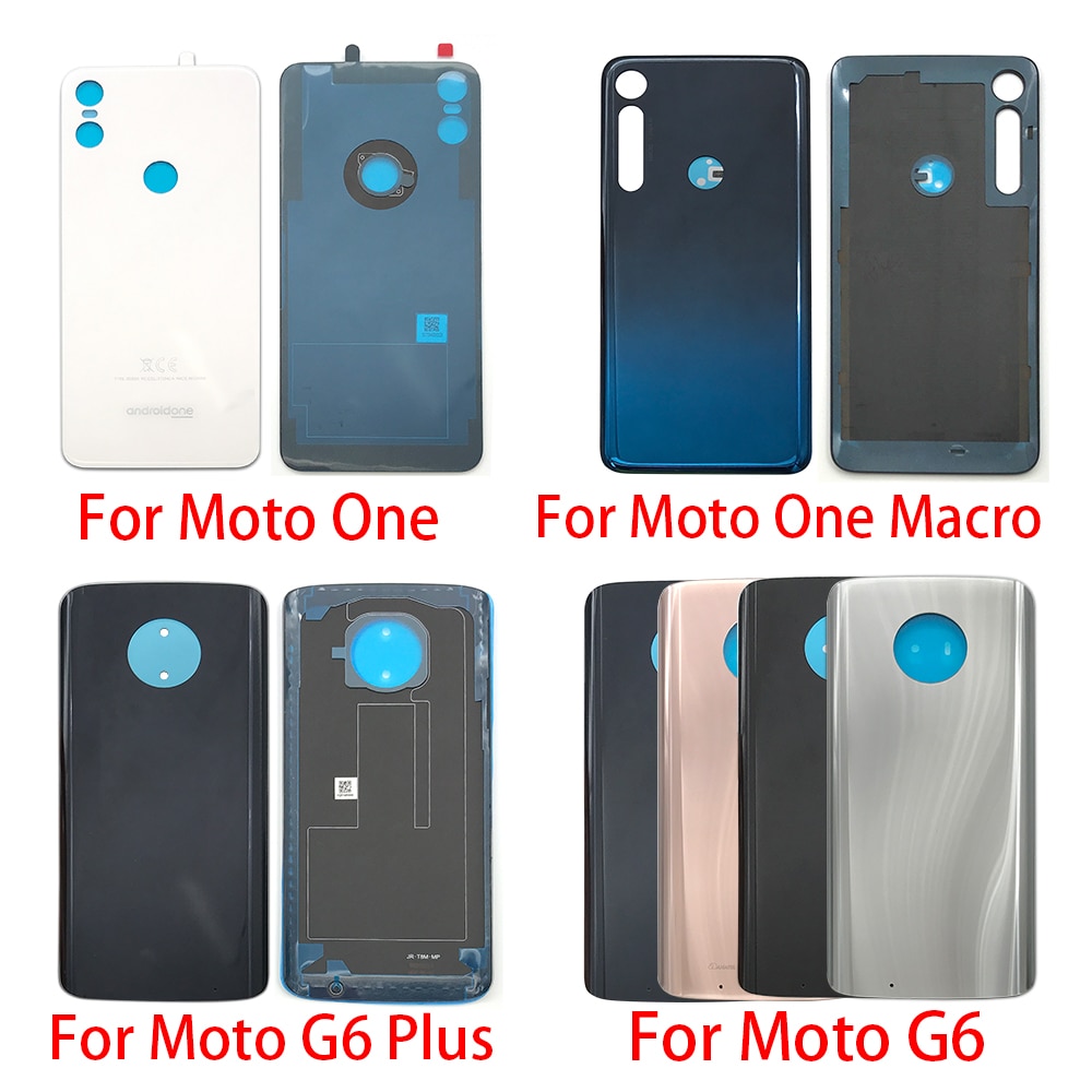 1 sztuk tylna szyba tylna pokrywa dla Moto One / G6 G7 G8 Plus / G7 moc/jeden makro baterii drzwi obudowa baterii tylna pokrywa klej