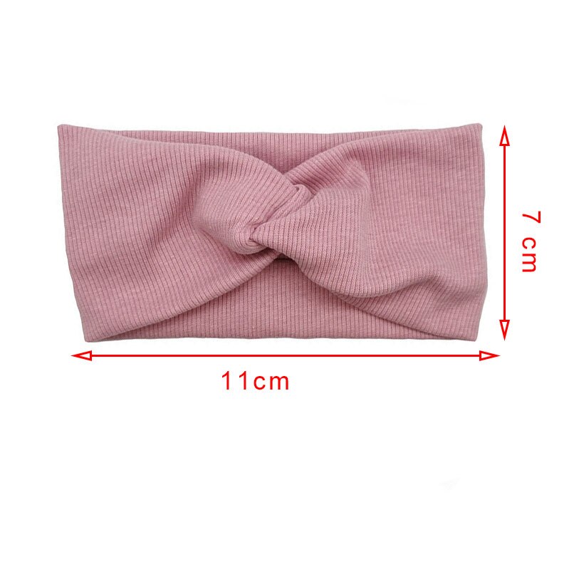 1 Pcs Lente Zomer Effen Kleur Baby Hoofdband Meisjes Twisted Geknoopt Zachte Elastische Meisje Hoofdbanden Haar Accessoires Kleine Maat